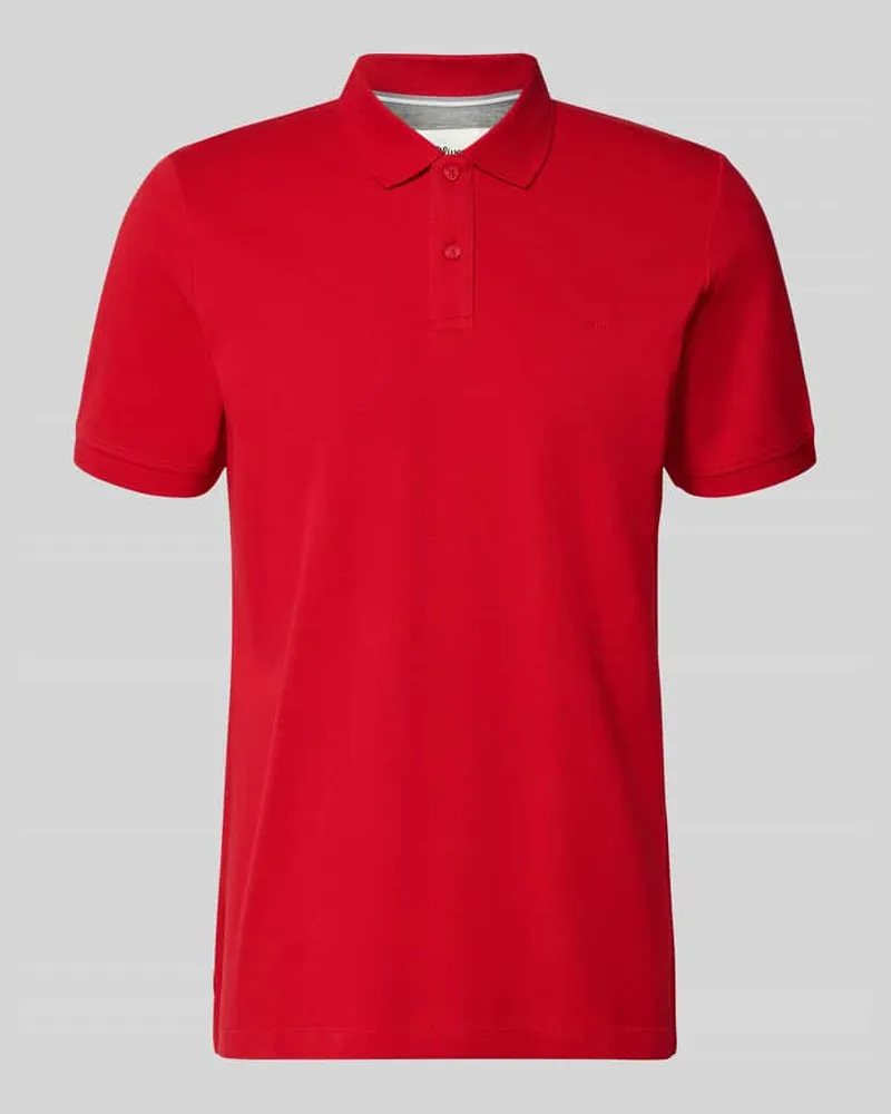 S.Oliver Regular Fit Poloshirt aus reiner Baumwolle Rot