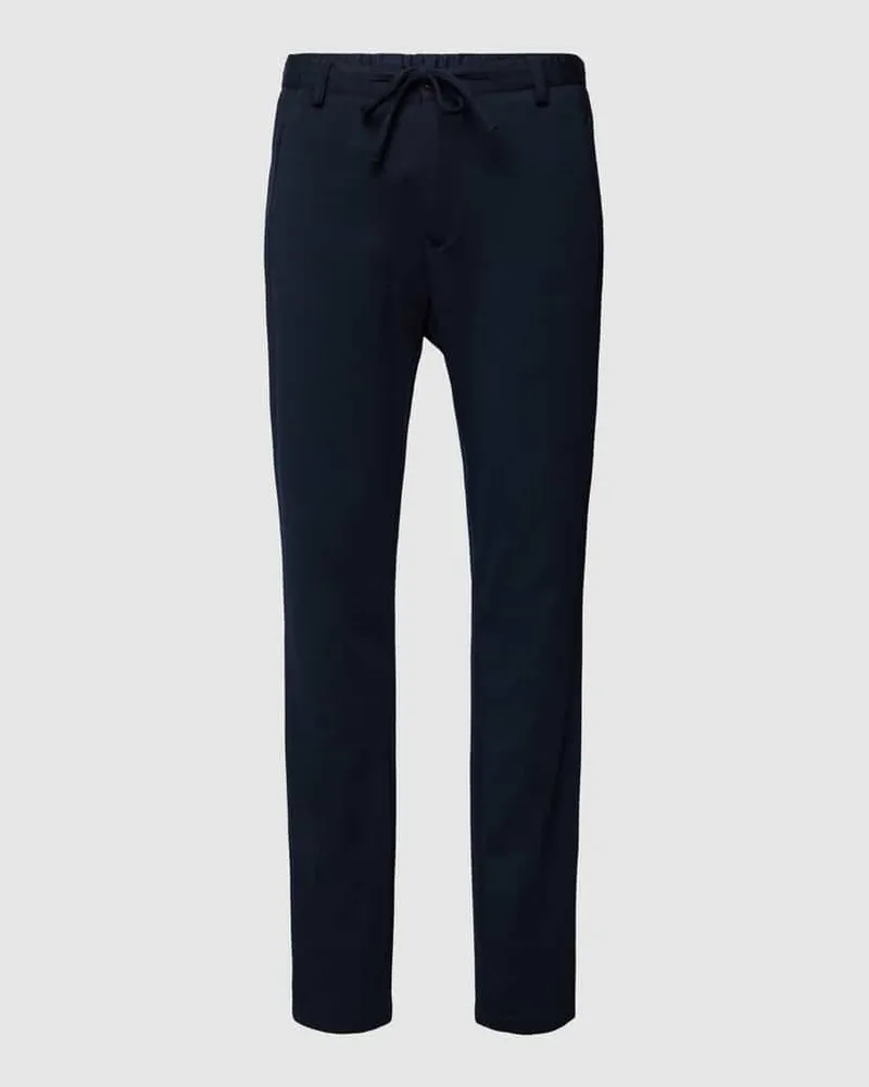 Zuitable Stoffhose mit elastischem Bund Marine