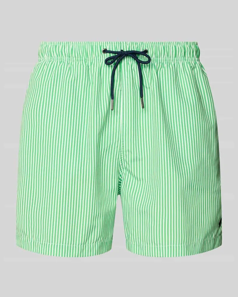 McNeal Badehose mit Gesäßtasche und Label-Patch Apfel