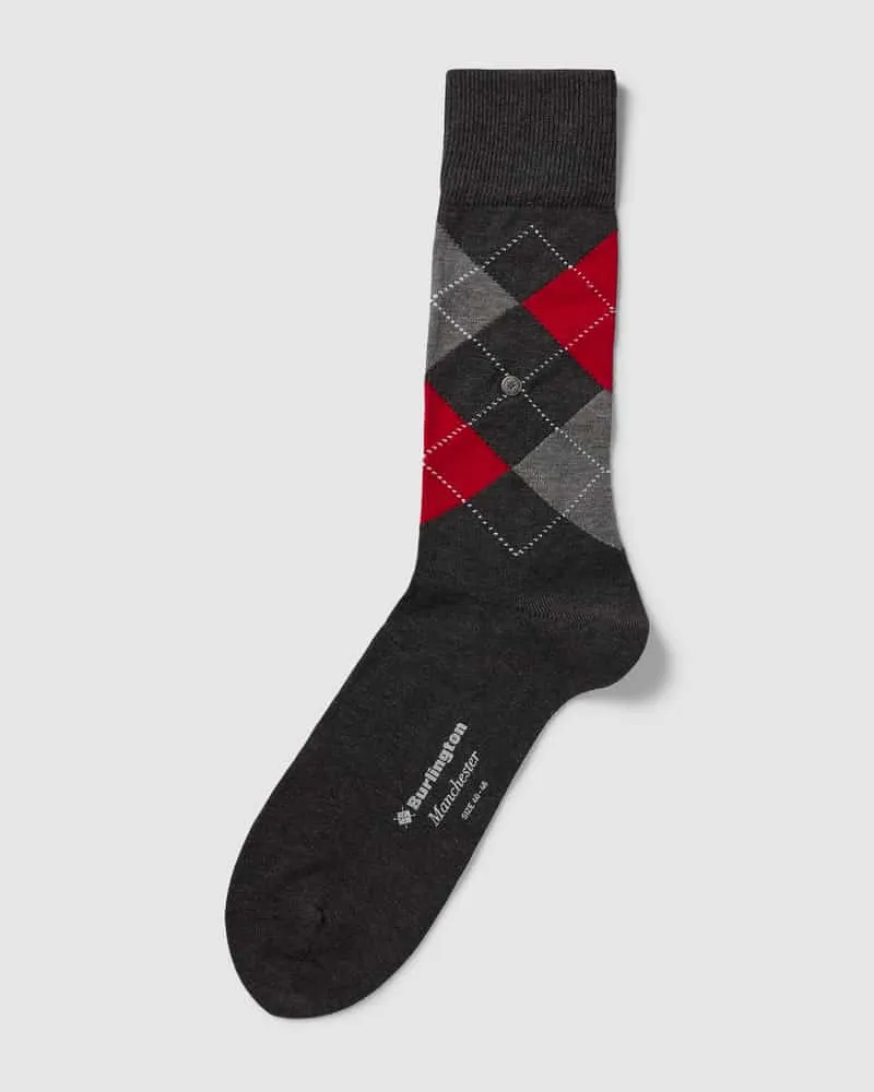 Burlington Socken mit Karomuster Modell 'MANCHESTER 