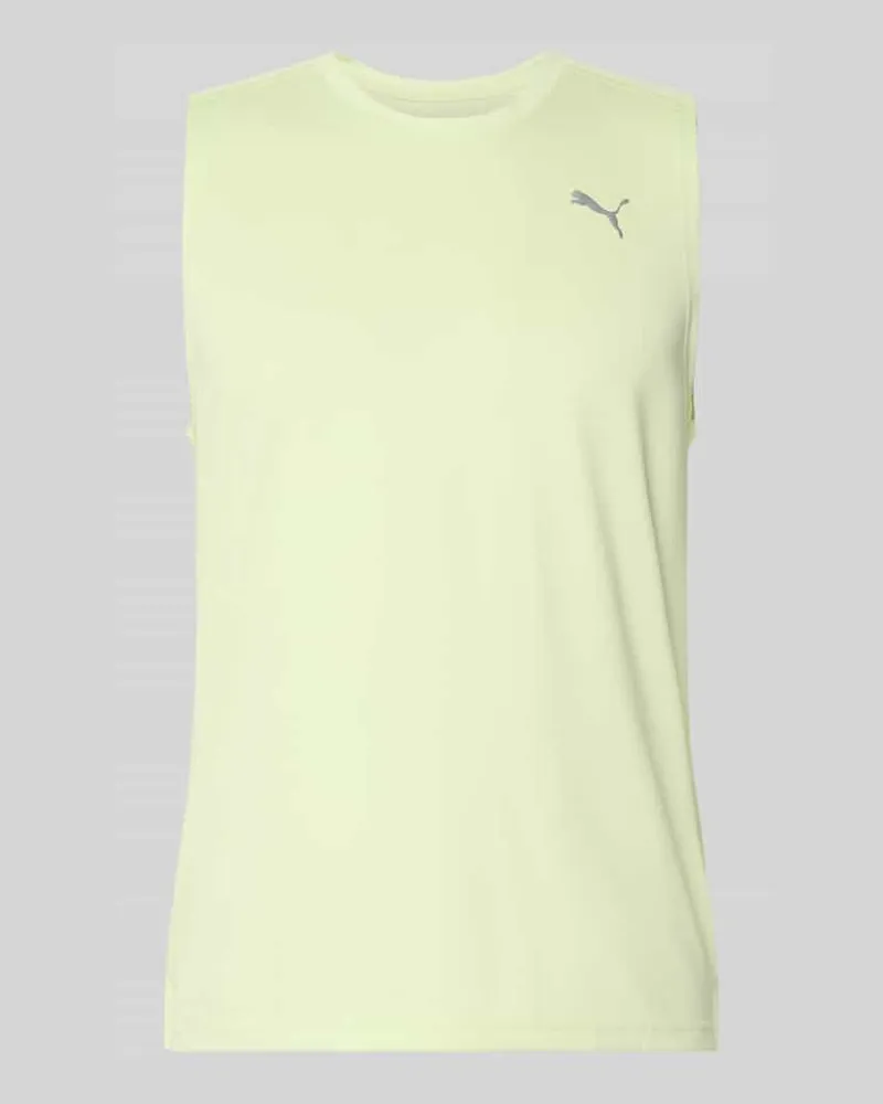 Puma Top mit Logo und Rundhalsausschnitt Neon