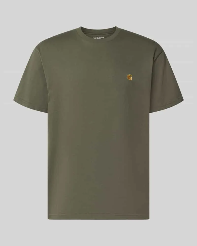 Carhartt WIP T-Shirt mit Label-Stitching und Rundhalsausschnitt Oliv