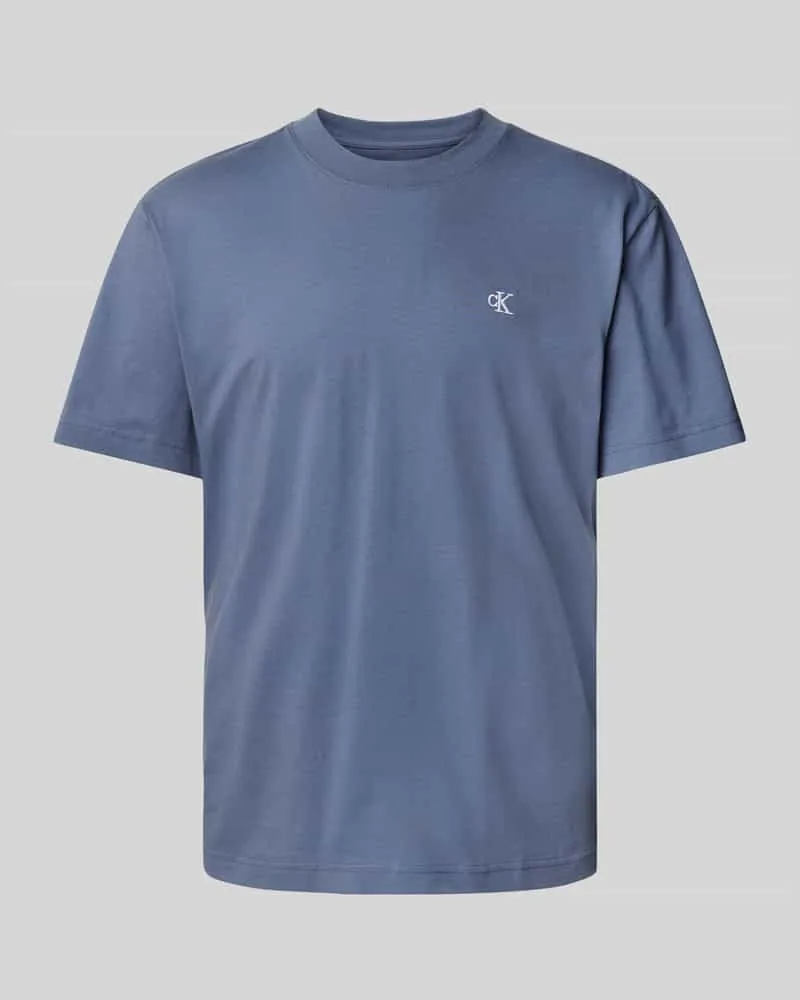 Calvin Klein T-Shirt mit geripptem Rundhalsausschnitt 