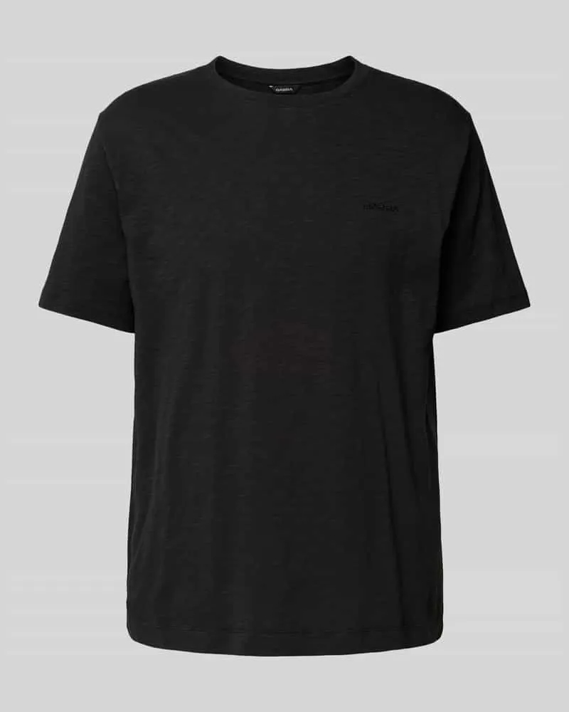 GABBA T-Shirt mit geripptem Rundhalsausschnitt 
