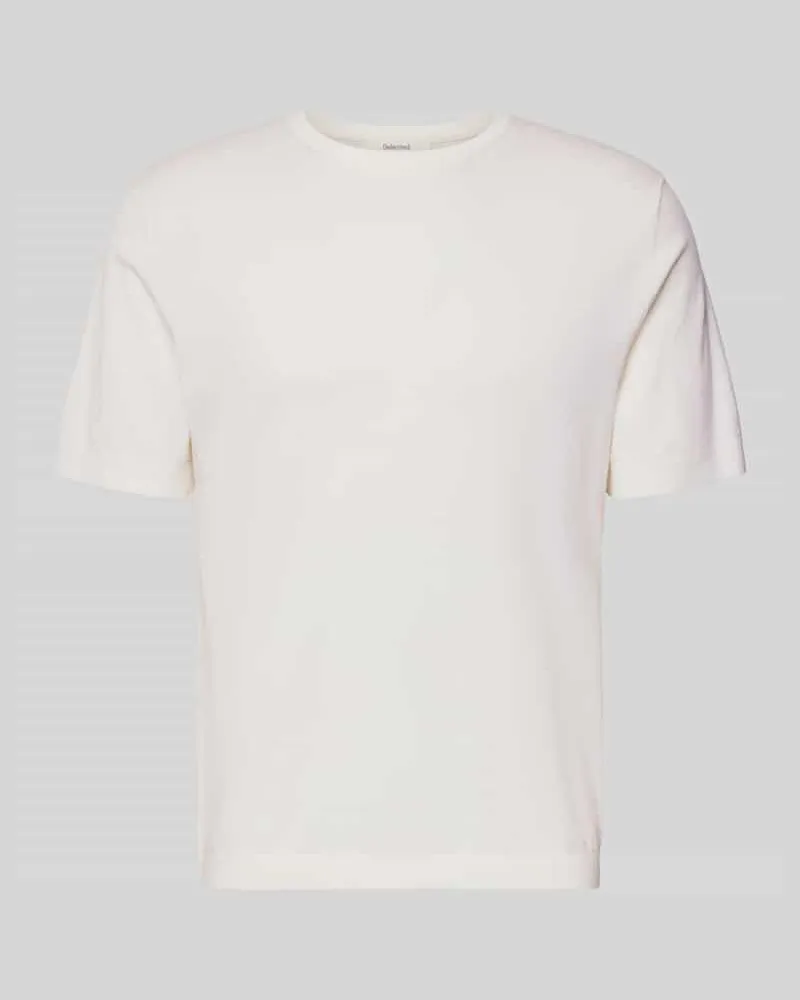 Selected Homme Regular Fit Strick-Shirt aus Bio-Baumwolle Modell 'TORINO Offwhite