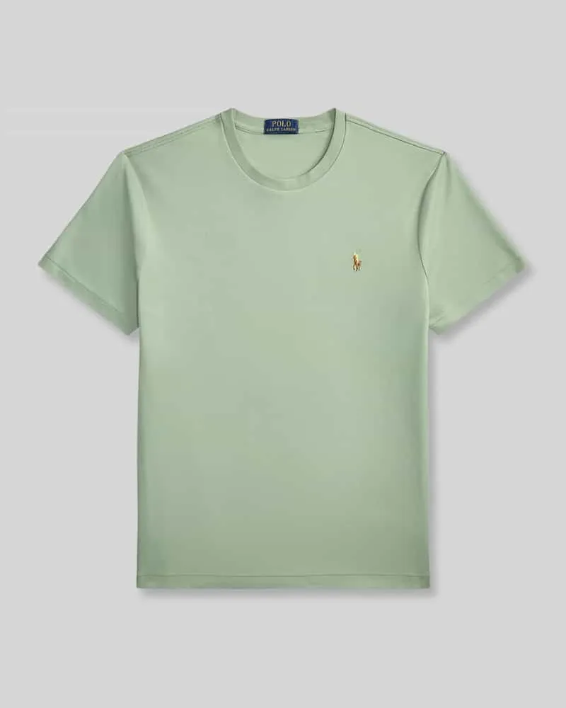 Ralph Lauren Regular Fit T-Shirt aus reiner Baumwolle Hellgruen