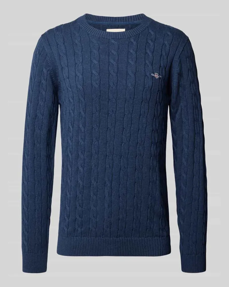 Gant Strickpullover mit gerippten Abschlüssen 