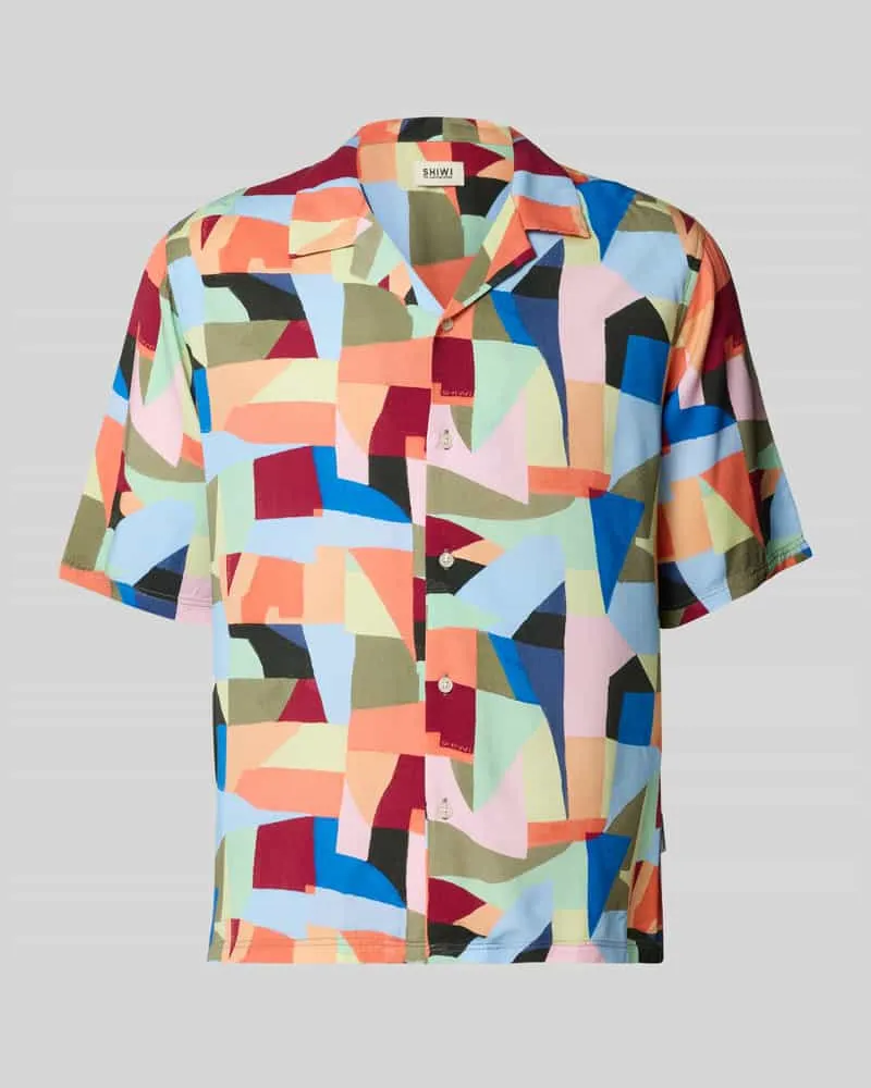 Shiwi Relaxed Fit Freizeithemd aus reiner Viskose Orange