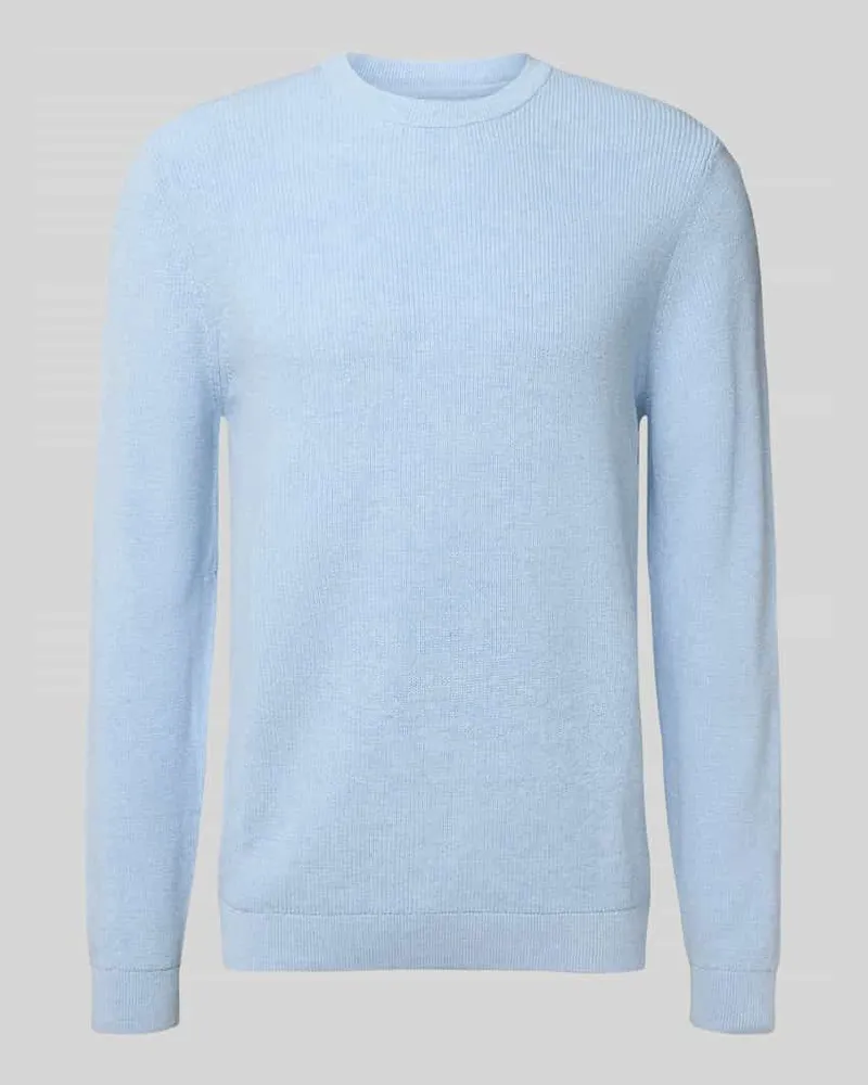 McNeal Strickpullover mit gerippten Abschlüssen Bleu