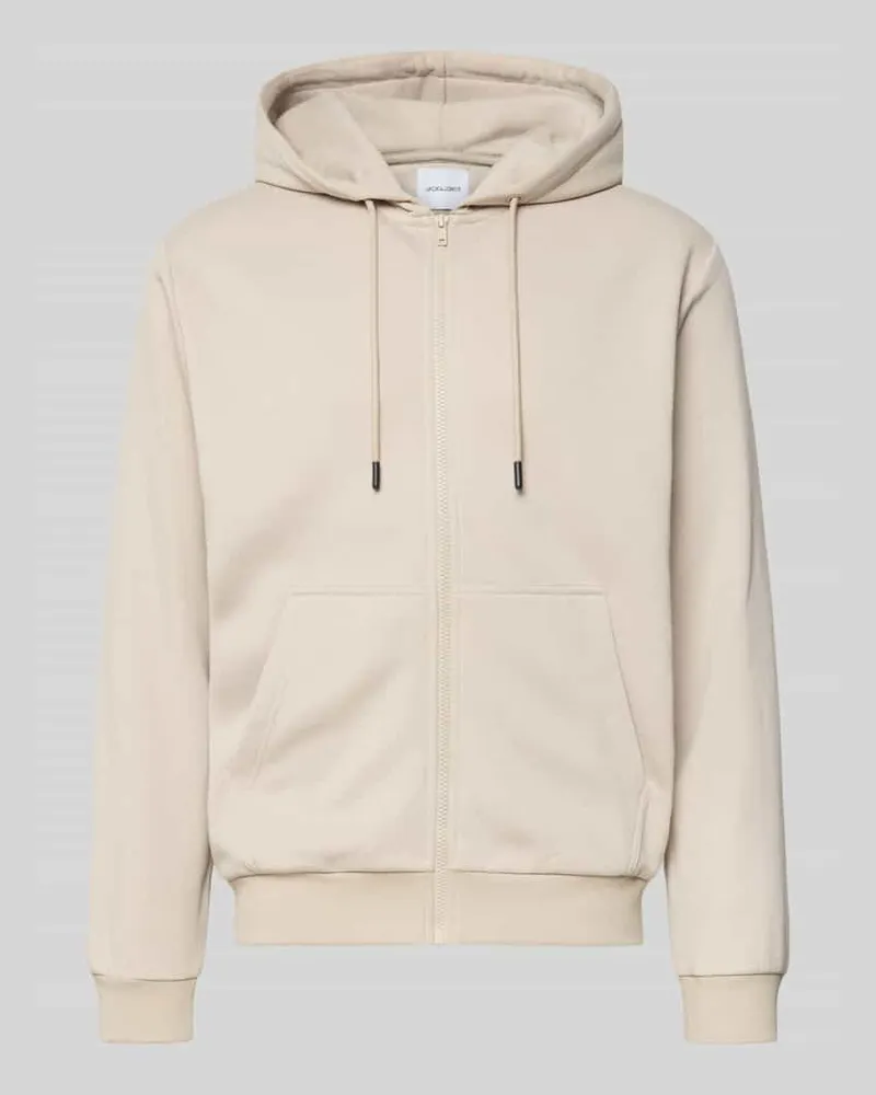 Jack & Jones Sweatjacke mit Kapuze Modell 'BRADLEY Beige
