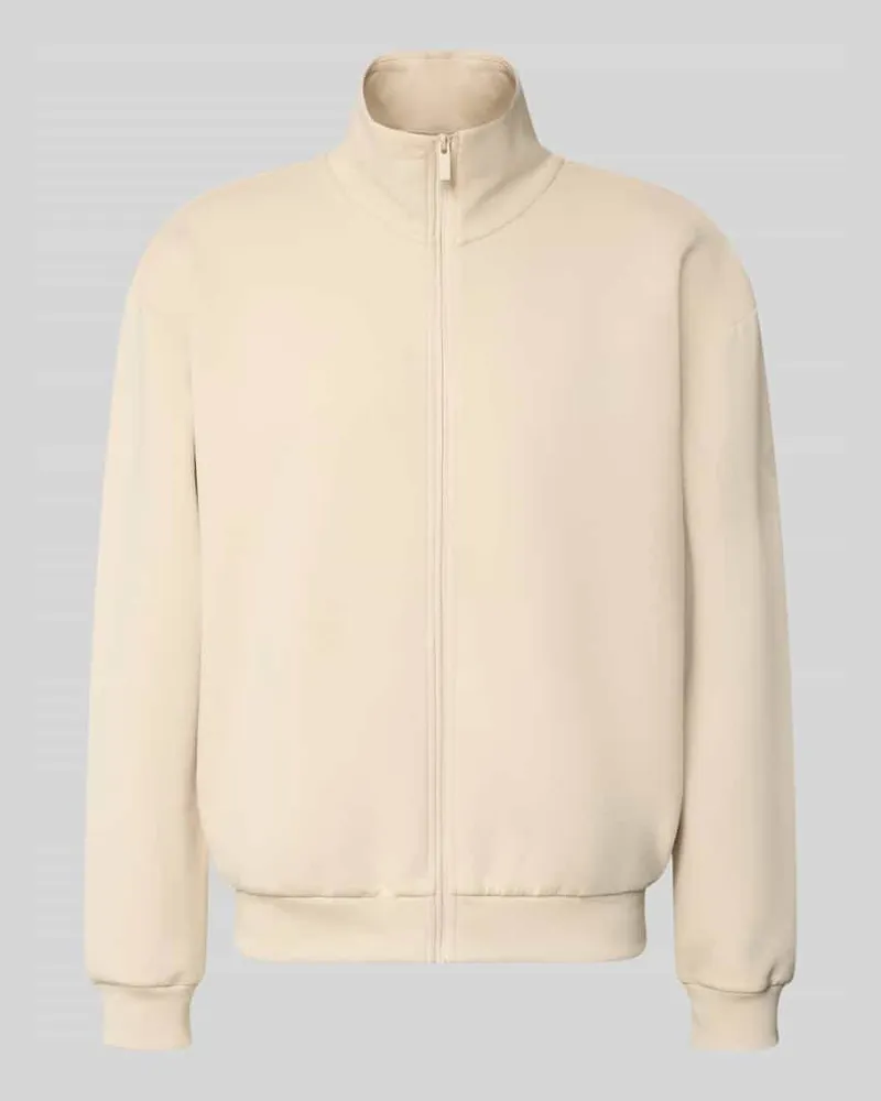 adidas Regular Fit Sweatjacke mit Baumwoll-Anteil Beige