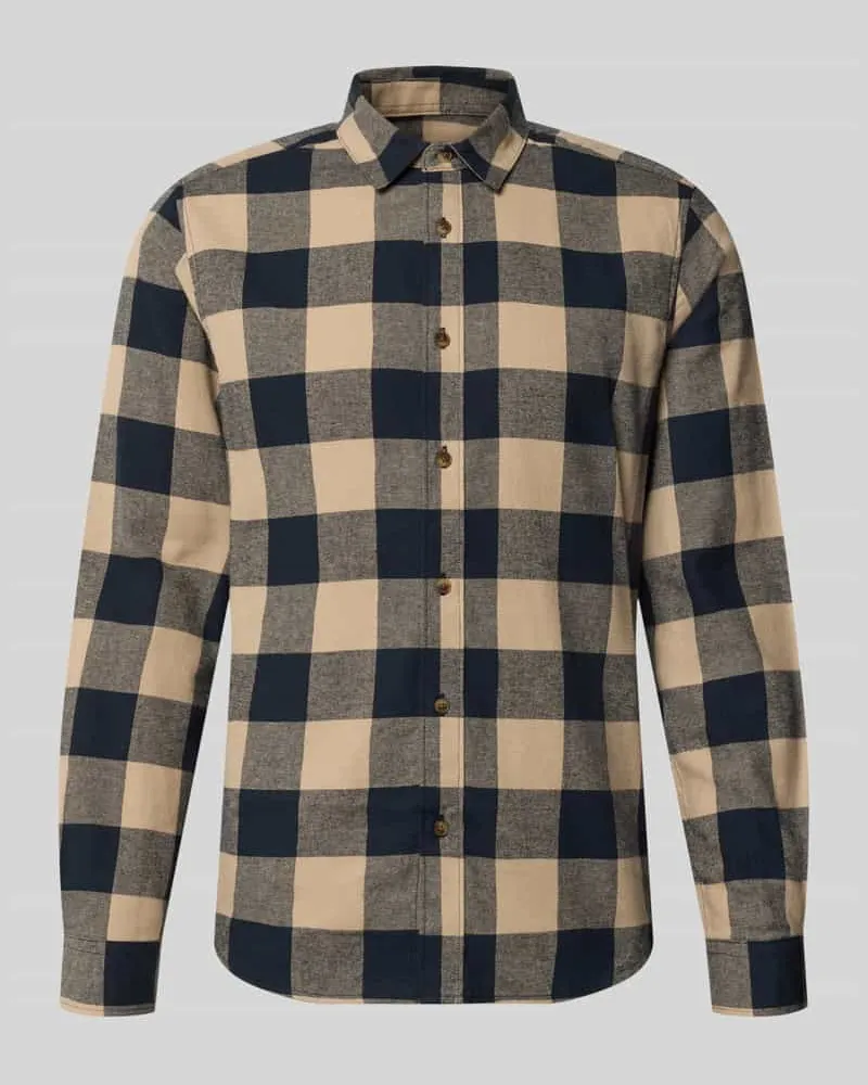 Only & Sons Slim Fit Freizeithemd aus reiner Baumwolle Modell 'GUDMUND Beige