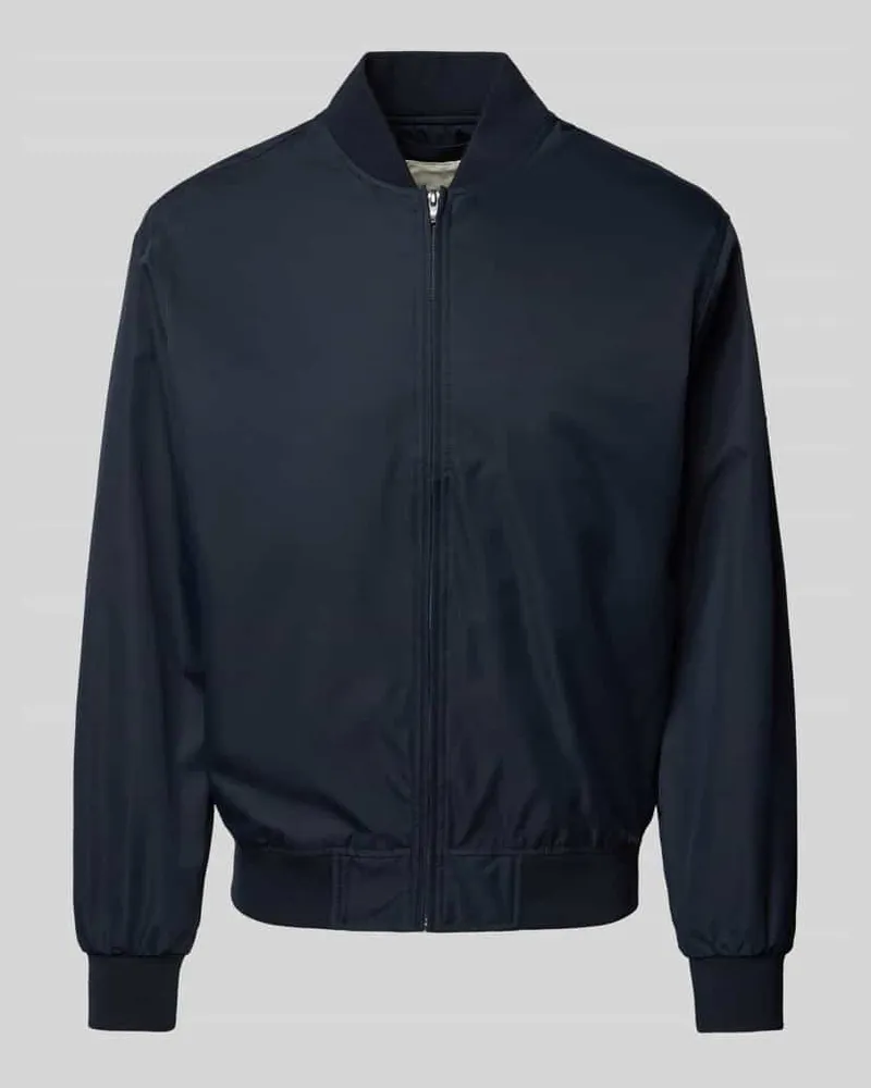 Jack & Jones Bomberjacke mit Stehkragen Modell 'BANE Dunkelblau