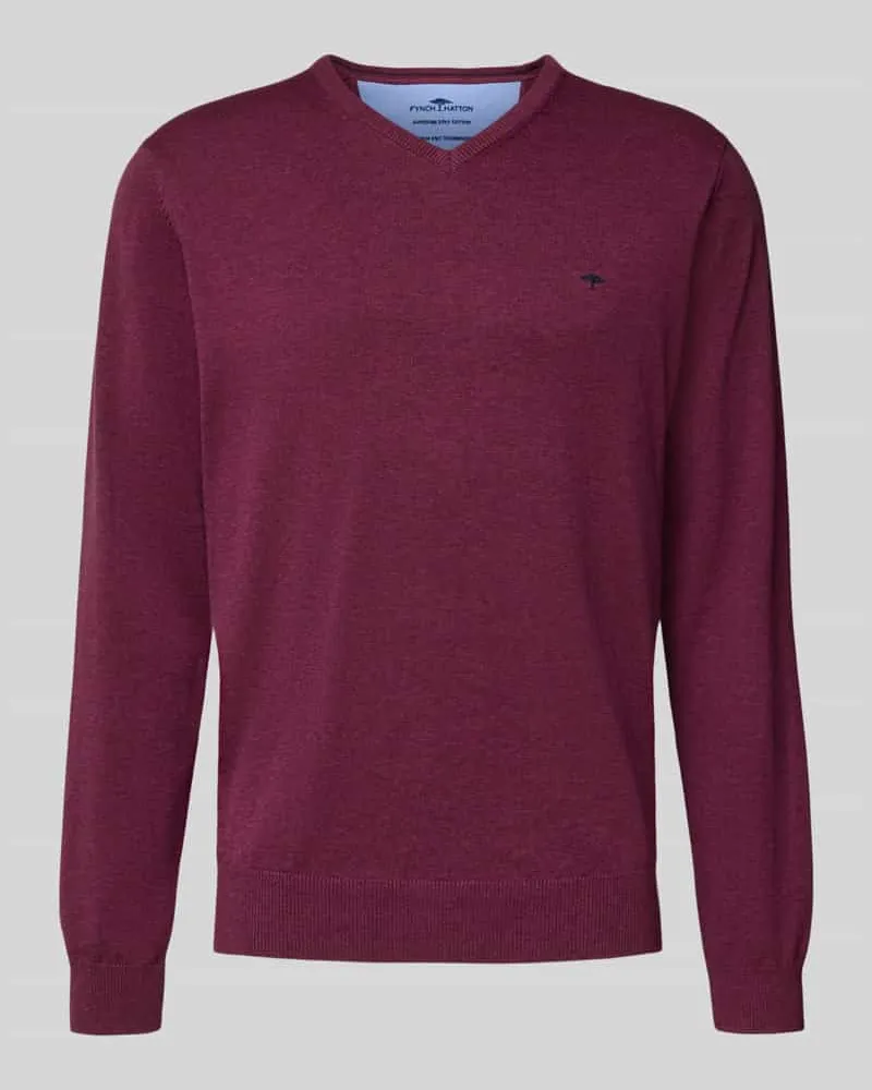 Fynch-Hatton Strickpullover mit Logo-Detail 