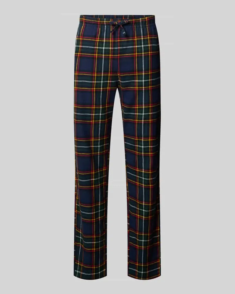 Christian Berg Regular Fit Pyjama-Hose im Allover-Look Marine