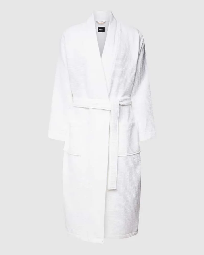 HUGO BOSS Bademantel mit Strukturmuster Modell 'Waffle Kimono 