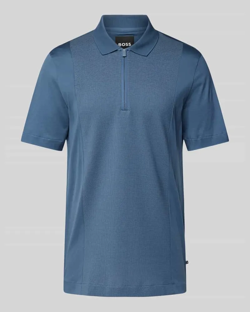 HUGO BOSS Slim Fit Poloshirt mit Reißverschluss 