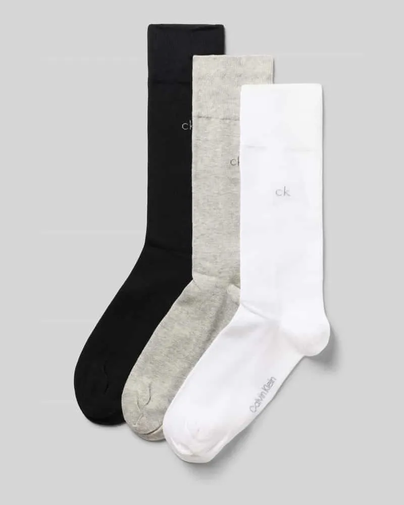 Calvin Klein Socken aus Baumwoll-Mix im 3er-Pack Weiss