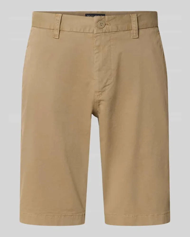 Marc O'Polo Regular Fit Bermudas aus Baumwoll-Mix Modell 'RESO JOGGER Beige