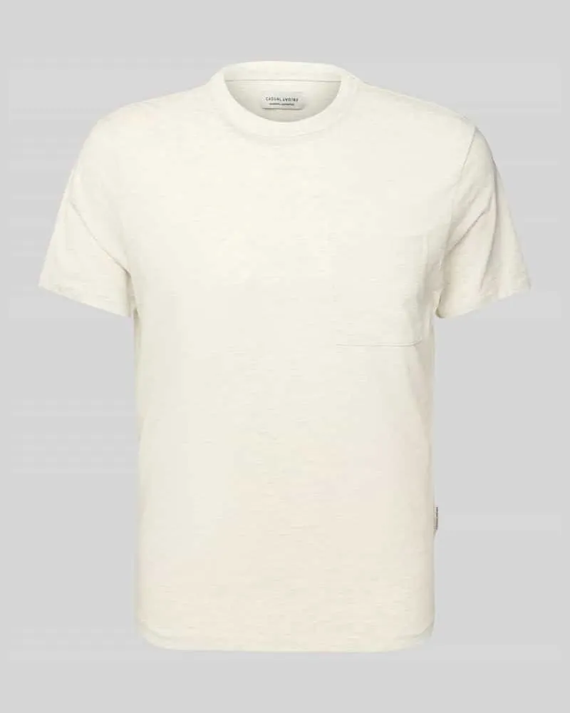 Casual Friday T-Shirt mit Rundhalsausschnitt Modell 'JASPER Offwhite