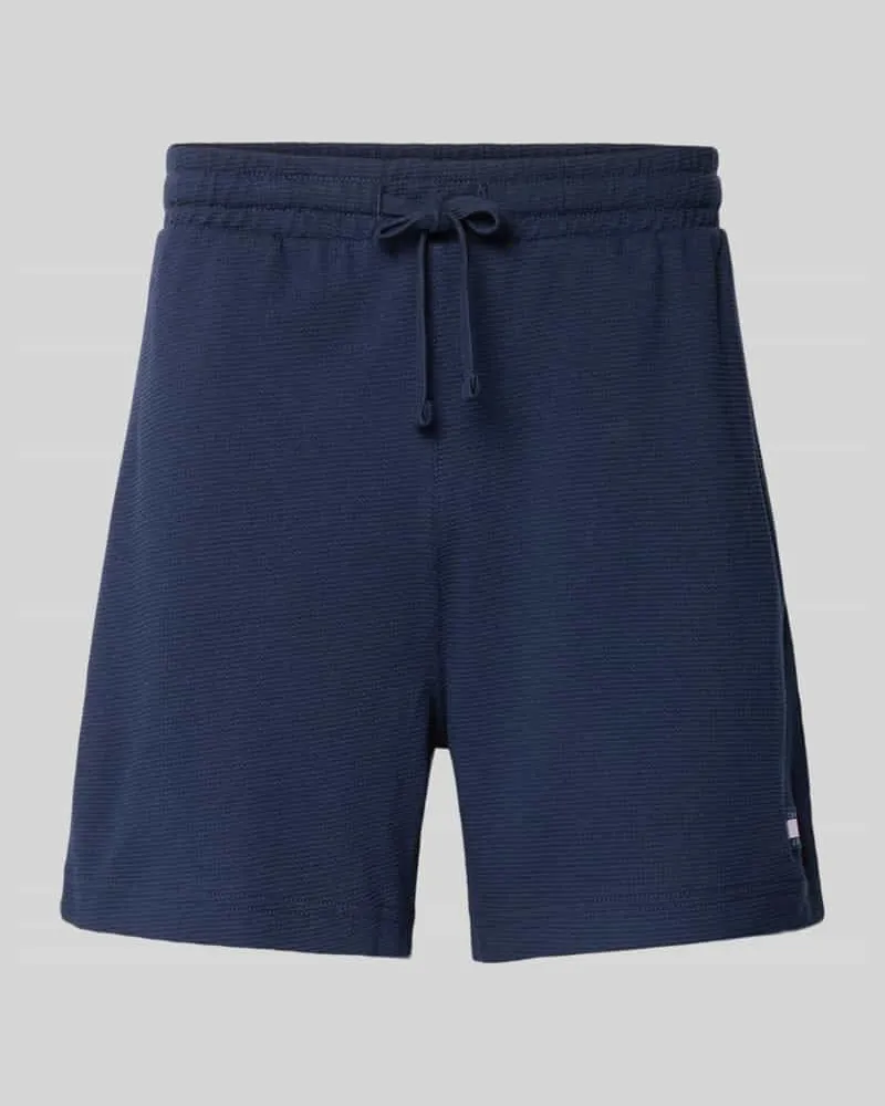 Tommy Hilfiger Regular Fit Sweatshorts aus Baumwoll-Mix Marine
