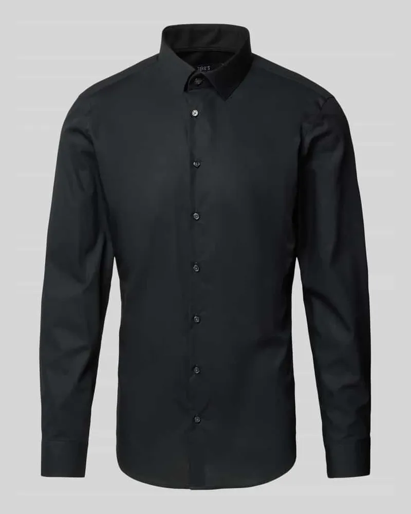 JAKE*S Slim Fit Business-Hemd mit Kentkragen 