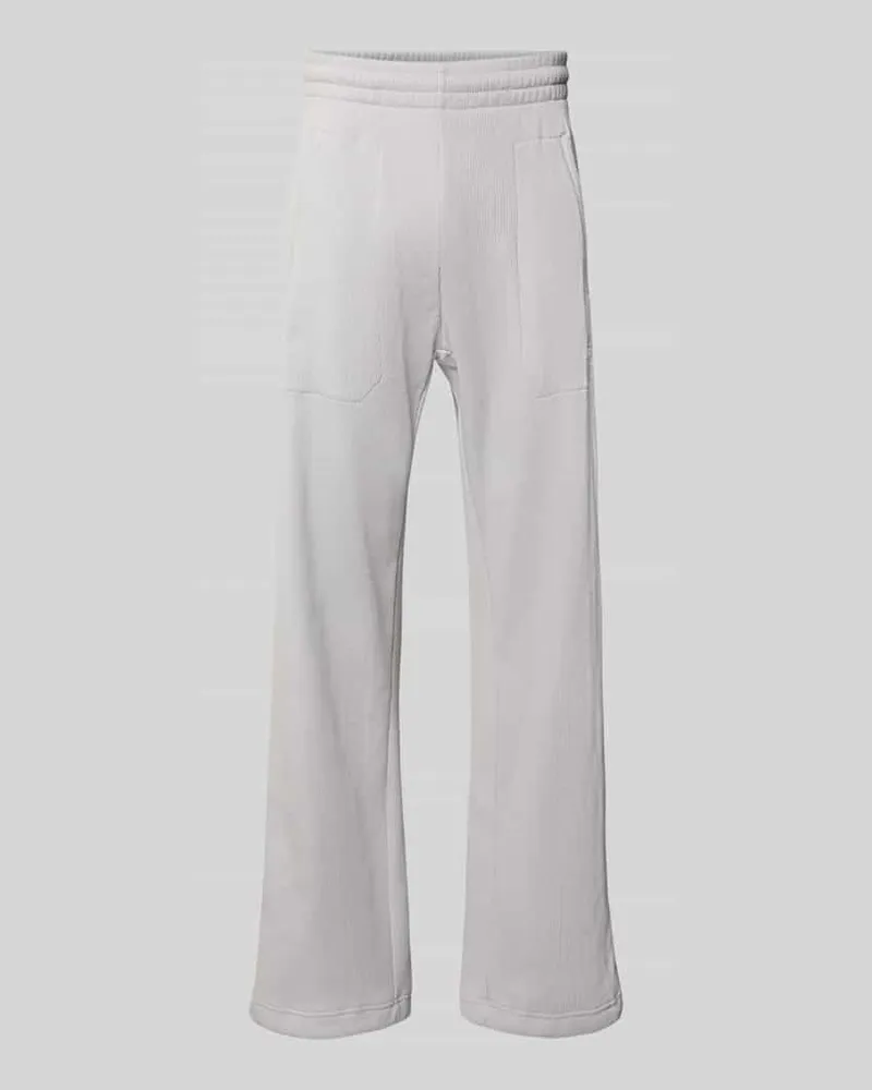 adidas Straight Fit Sweatpants mit Strukturmuster Modell 'Essentials Hellgrau