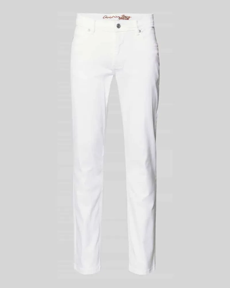 Christian Berg Jeans mit 5-Pocket-Design Weiss