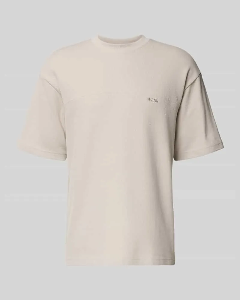 HUGO BOSS Regular Fit T-Shirt aus Baumwoll-Mix Modell 'TE_HIVE Sand