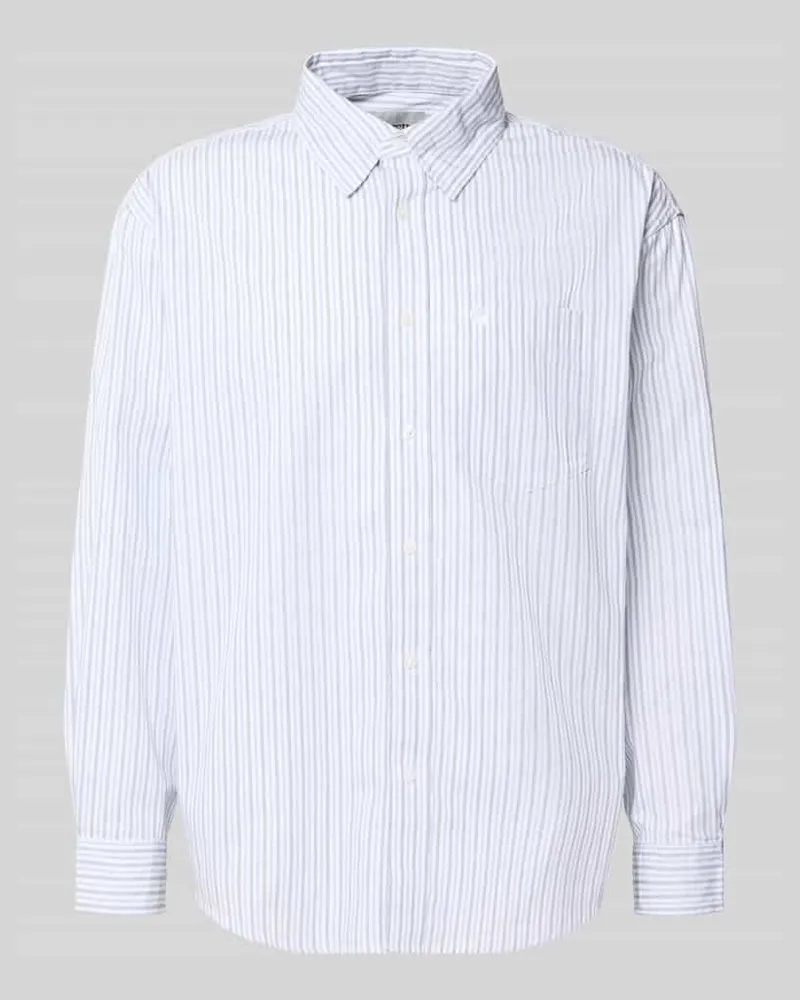 Carhartt WIP Regular Fit Freizeithemd mit Kentkragen Modell 'Keene Weiss