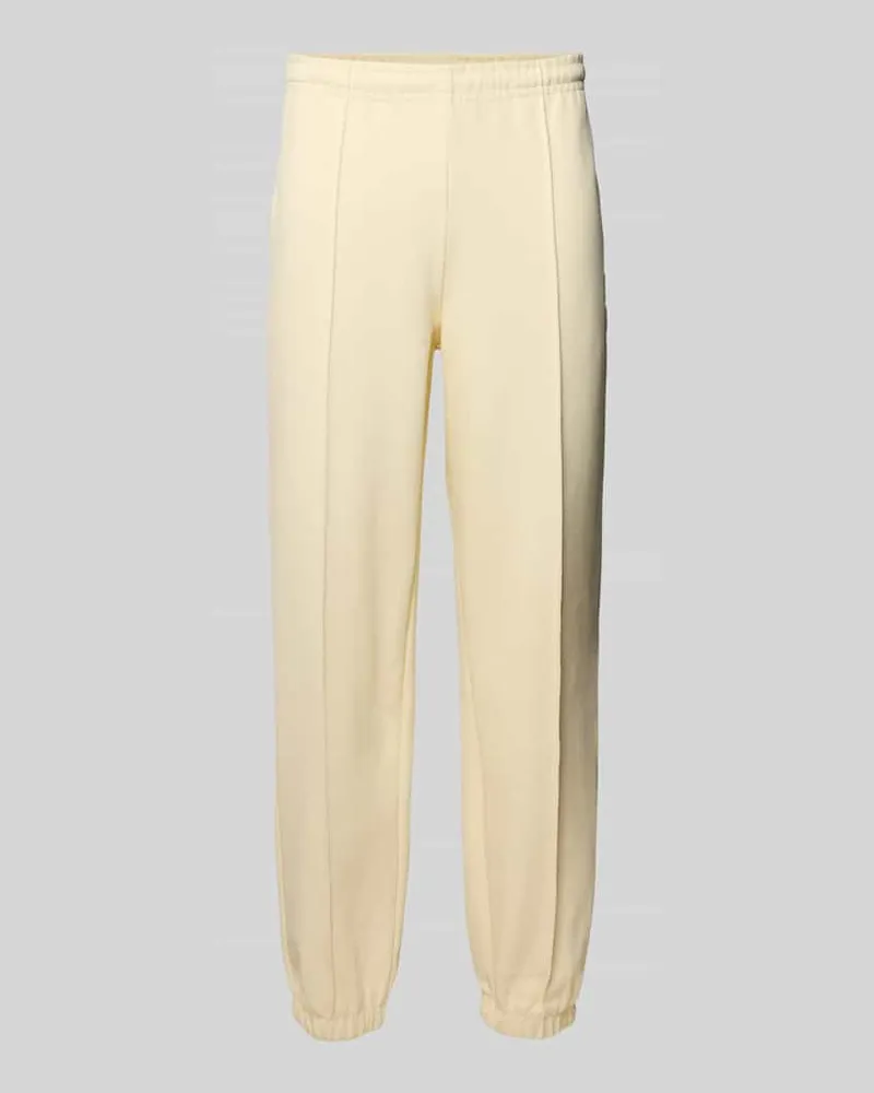 Lacoste Regular Fit Sweatpants aus Baumwoll-Mix Ecru
