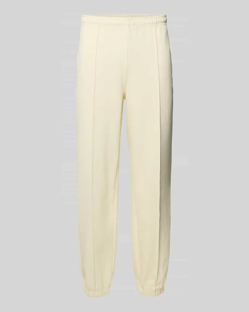 Lacoste Regular Fit Sweatpants aus Baumwoll-Mix Ecru