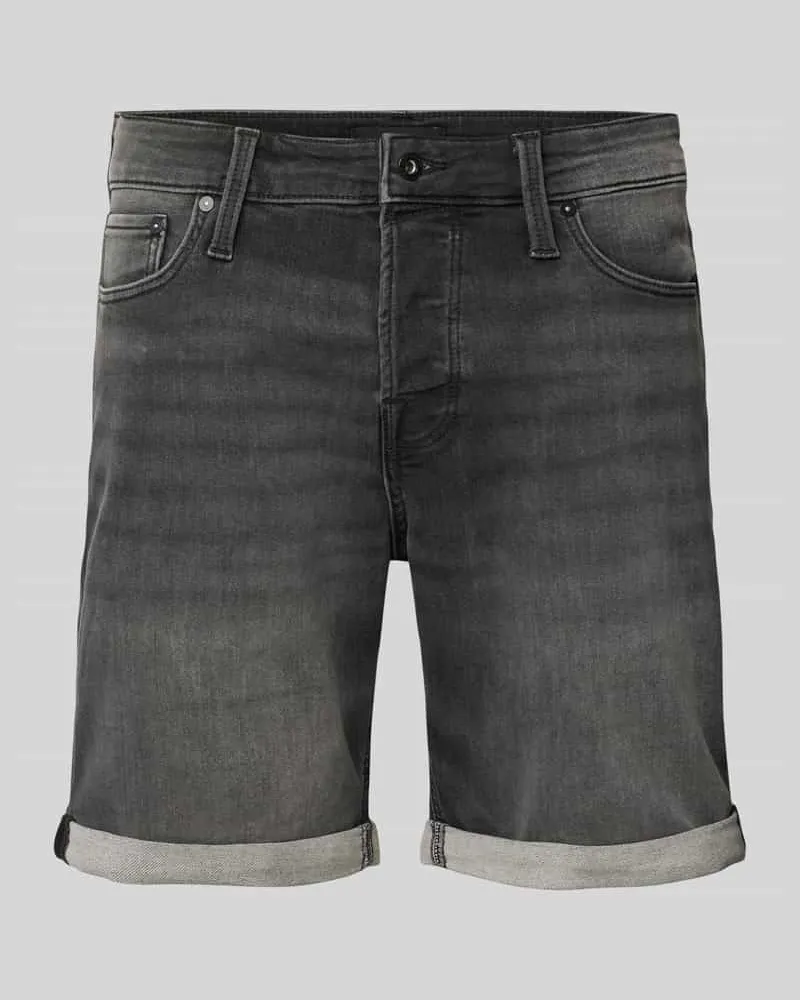 Jack & Jones Regular Fit Jeansshorts im 5-Pocket-Design Modell 'RICK 