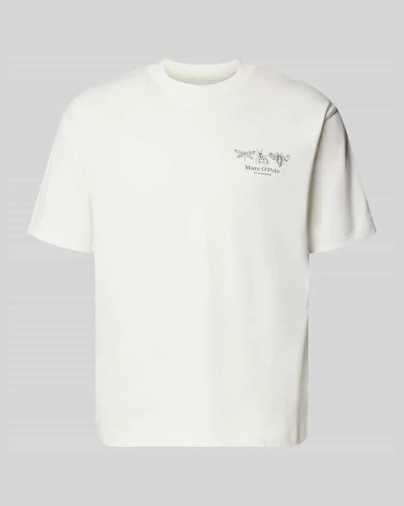 Marc O'Polo Relaxed Fit T-Shirt aus reiner Baumwolle Weiss