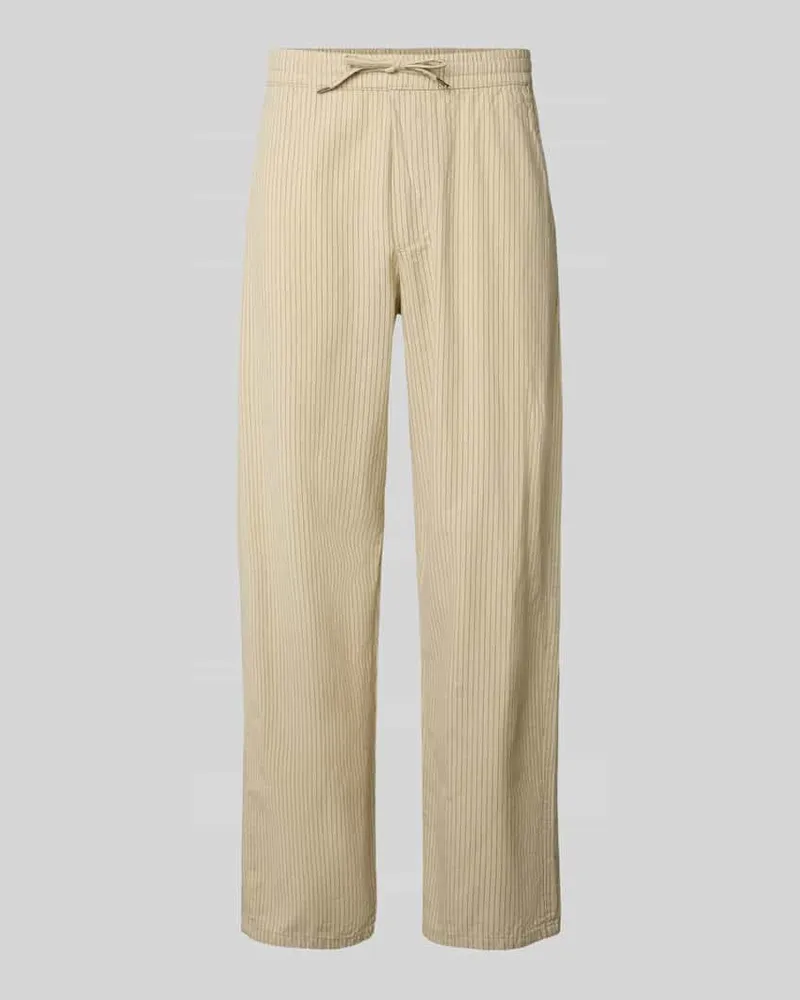 Lindbergh Stoffhose aus Baumwoll-Leinen-Mix Stein