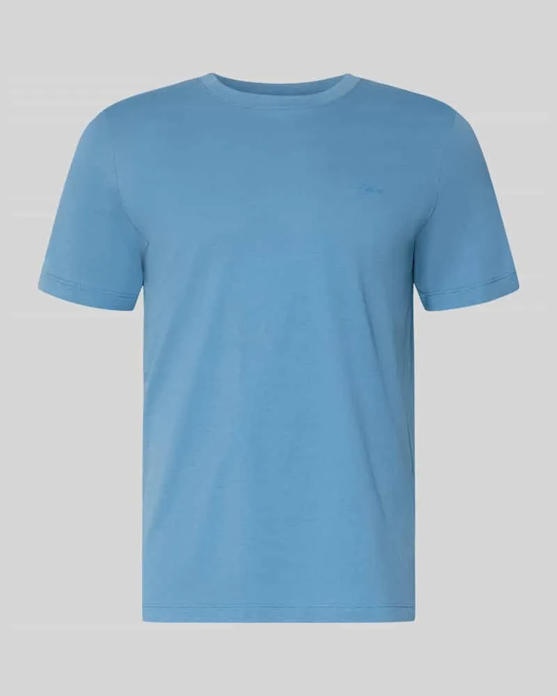S.Oliver Regular Fit T-Shirt aus reiner Baumwolle Rauchblau