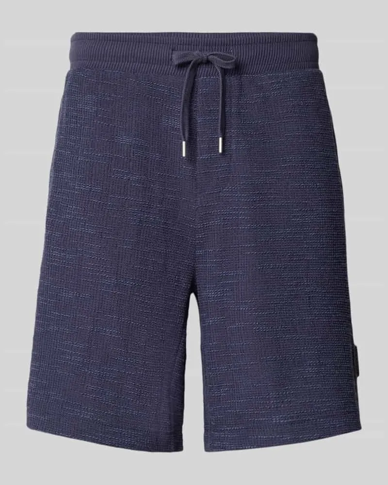 Marc O'Polo Relaxed Fit Sweatshorts aus Baumwoll-Mix Dunkelblau