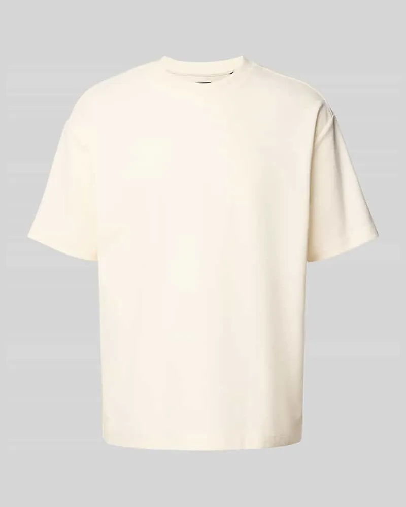 McNeal T-Shirt mit geripptem Rundhalsausschnitt Ecru