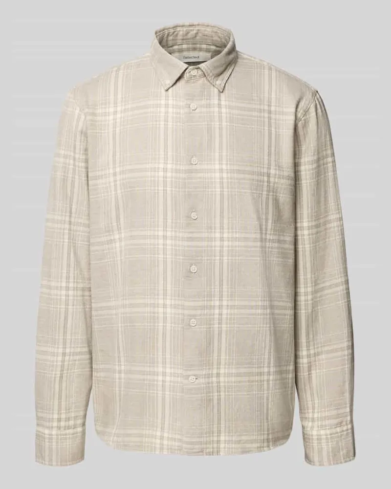 Selected Homme Regular Fit Freizeithemd aus reiner Bio-Baumwolle Modell 'REGNOAH Offwhite