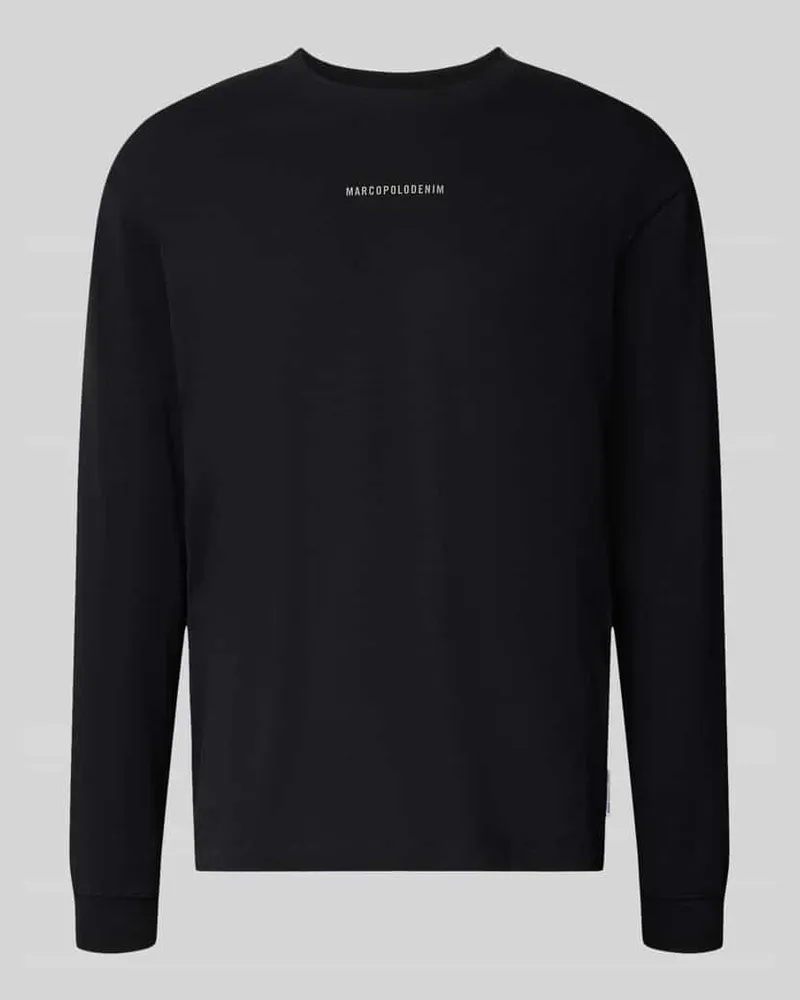 Marc O'Polo Relaxe Fit Langarmshirt aus reiner Baumwolle Black