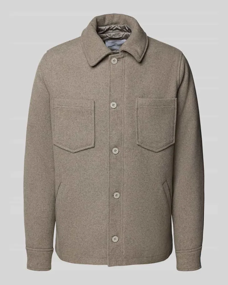Samsøe & Samsøe Regular Fit Hemdjacke mit Brusttaschen Modell 'PALLY Beige