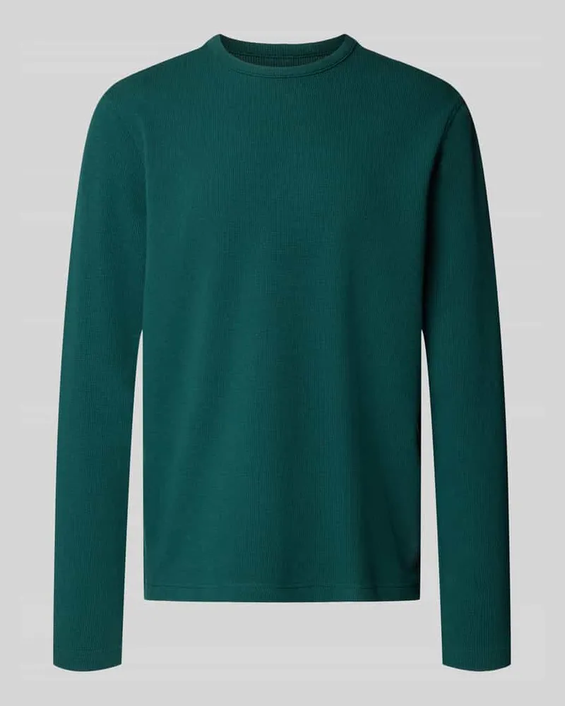 McNeal Longsleeve mit Strukturmuster und Rundhalsausschnitt Neon