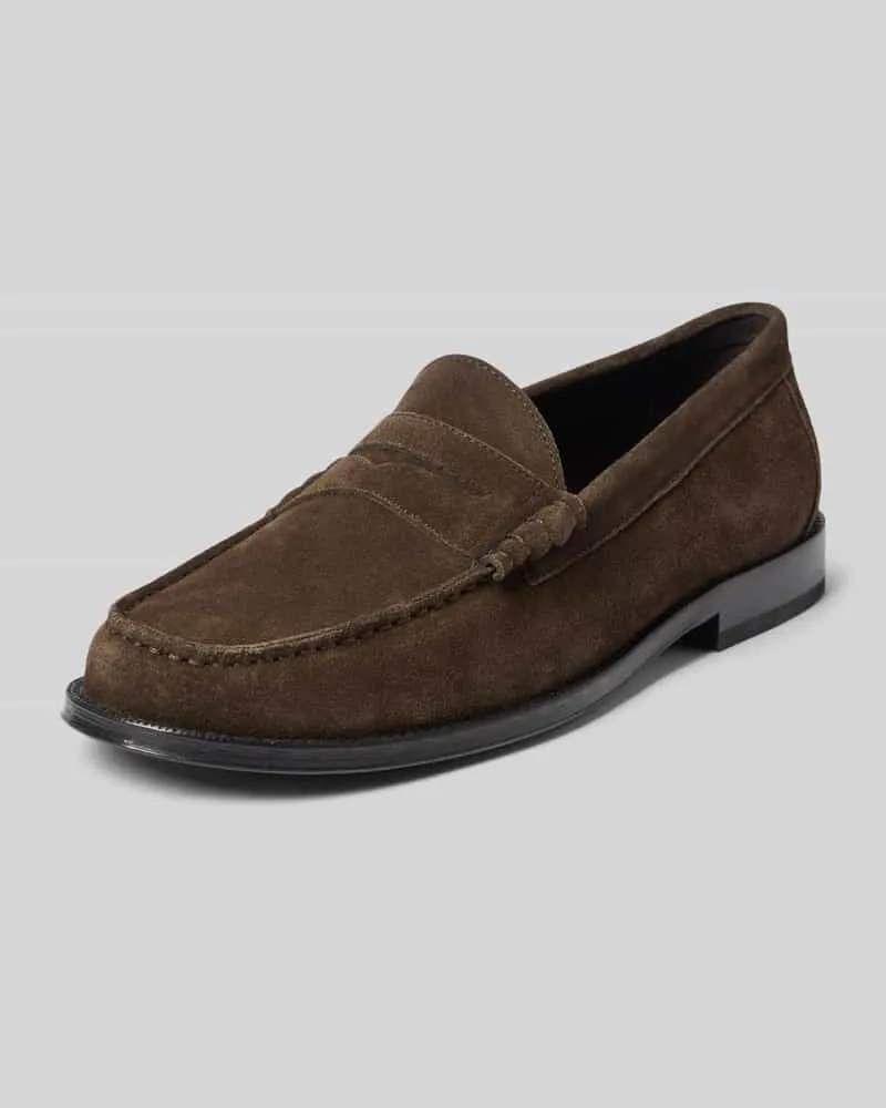 Lloyd Loafers aus Leder mit glatter Sohle Modell 'CLOUT MOVE Dunkelbraun