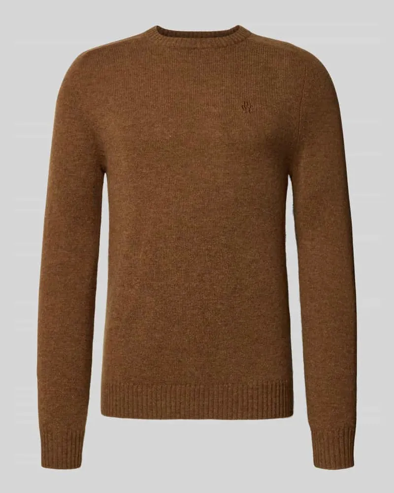 McNeal Strickpullover mit gerippten Abschlüssen Cognac