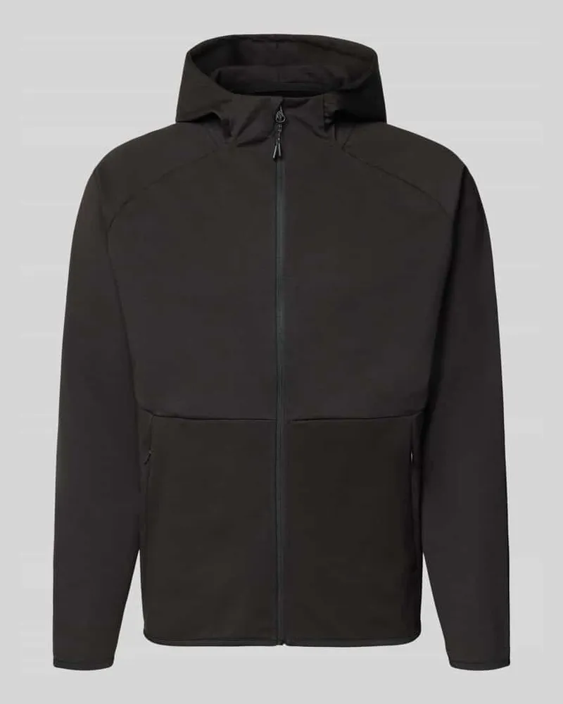 Jack & Jones Regular Fit Sweatjacke mit Kapuze Modell 'Base Black