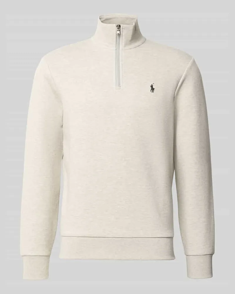 Ralph Lauren Relaxed Fit Troyer aus Baumwoll-Mix Mittelgrau