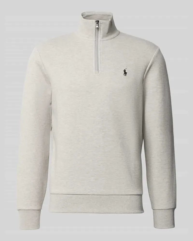 Ralph Lauren Regular Fit Troyer aus Baumwoll-Mix Mittelgrau