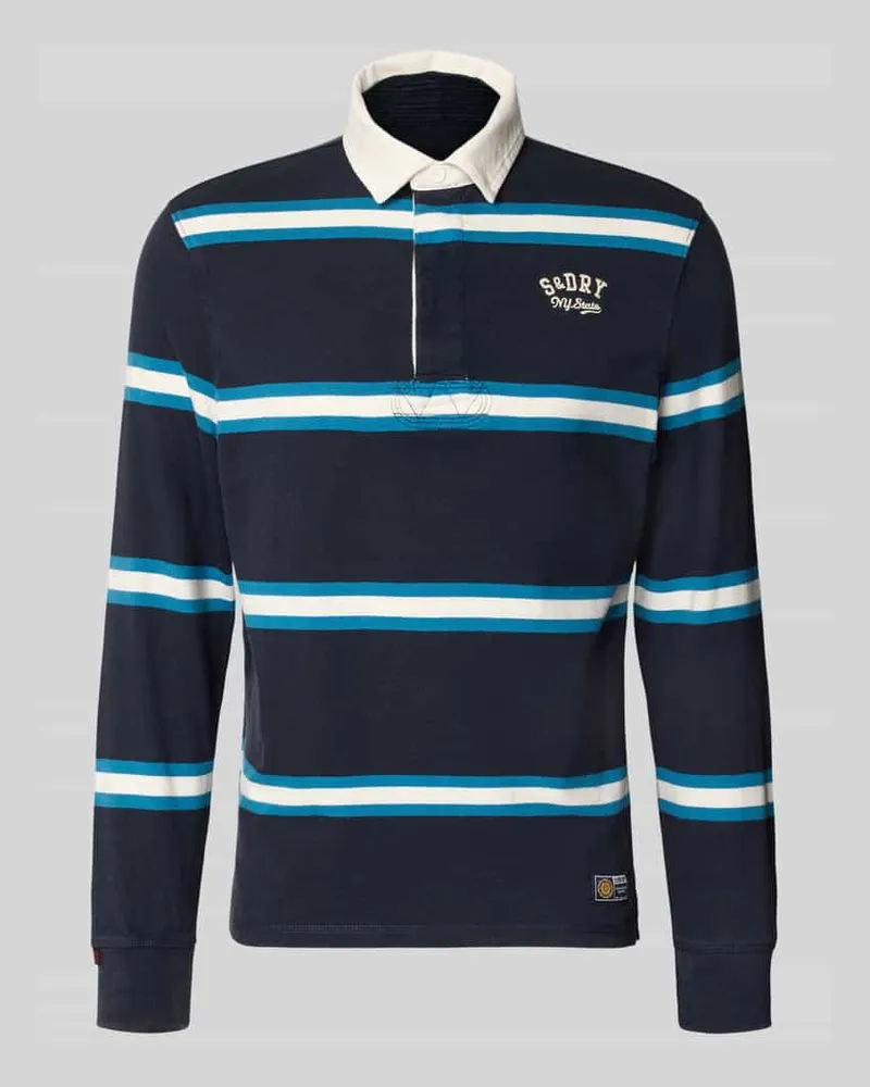 Superdry. Poloshirt aus reiner Baumwolle Marine