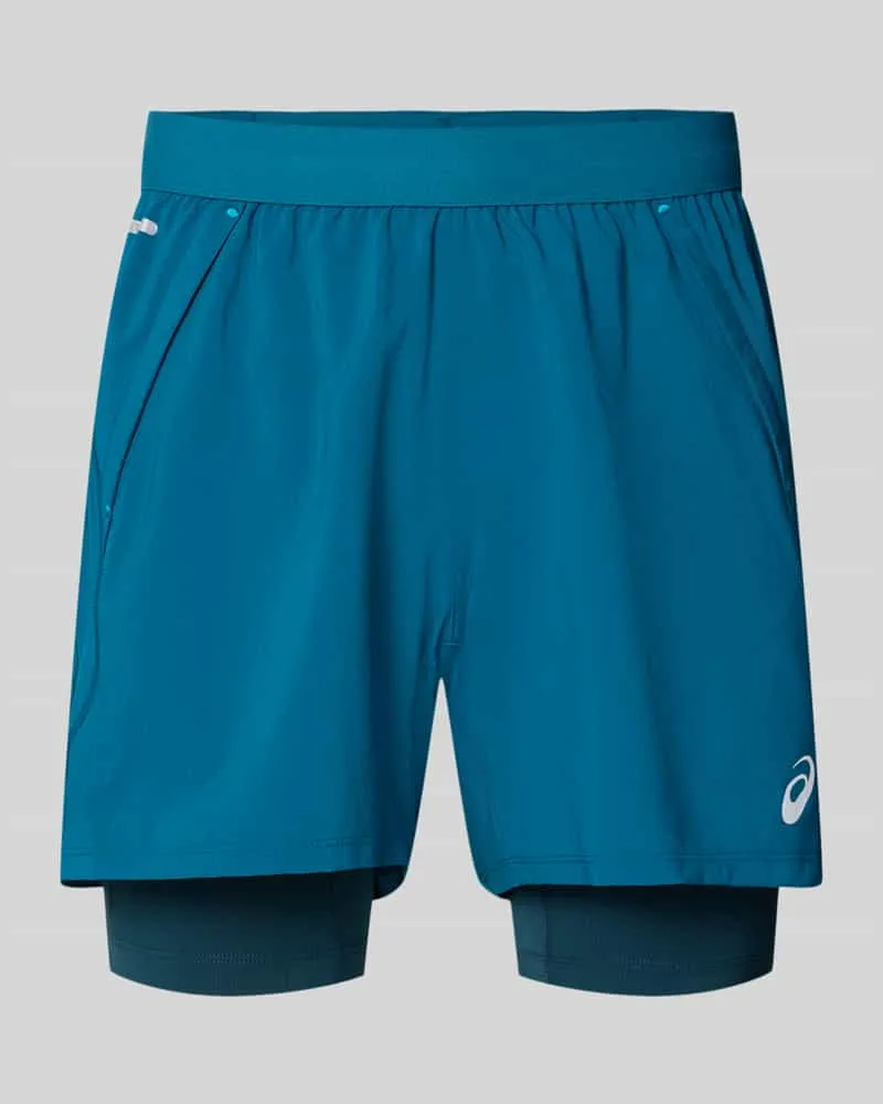 Asics Regular Fit Shorts mit integrierten Tights Modell 'Road Petrol