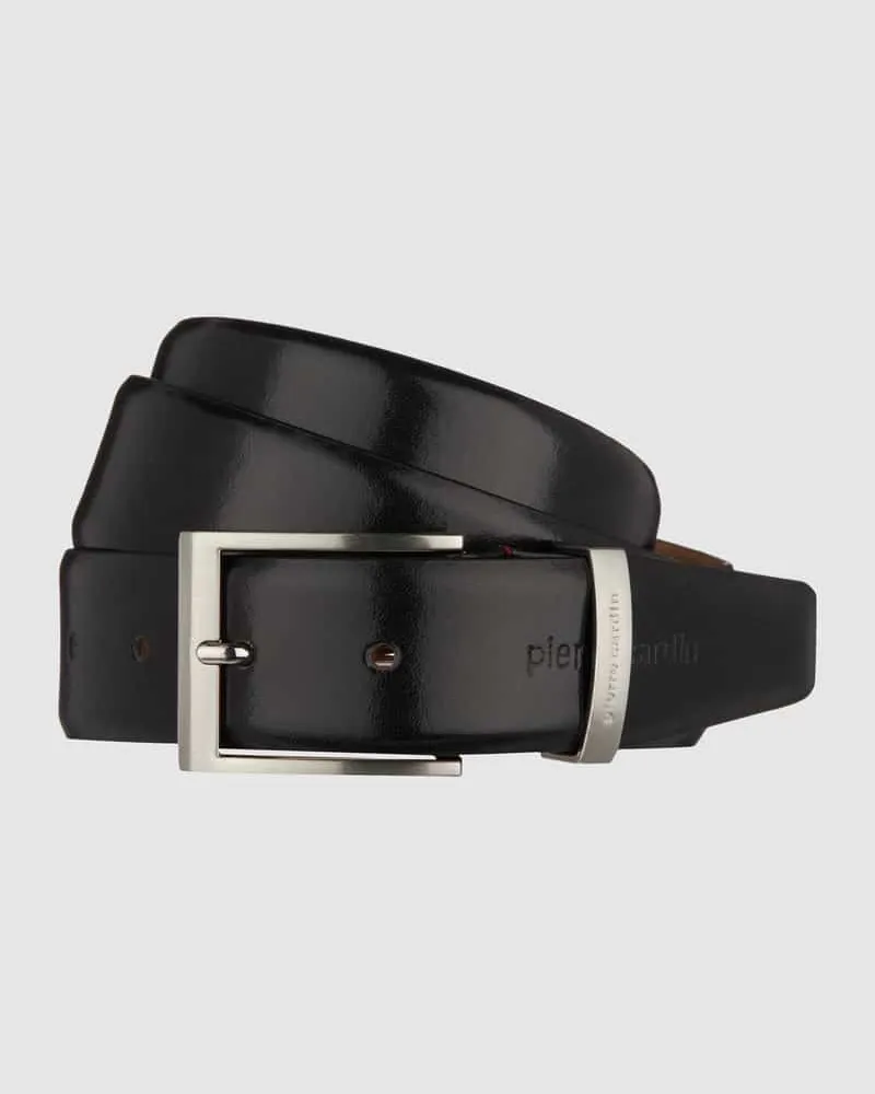 Pierre Cardin Ledergürtel mit Dornschließe Black